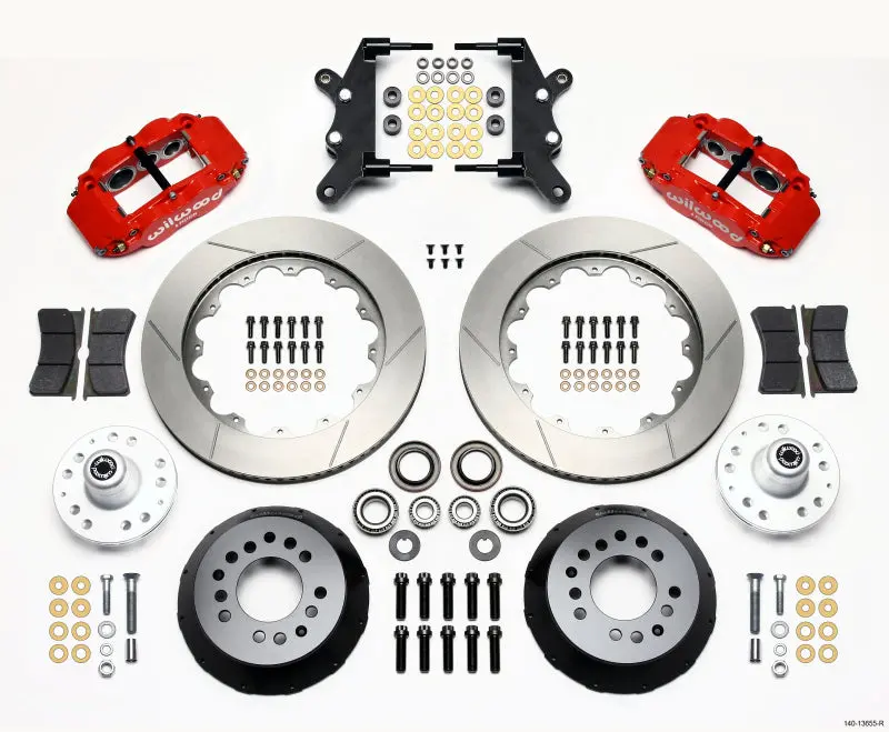 Wilwood Narrow Superlite 6R Front Hub Kit 14.00In Red 60-68 Ford / Mercury Full Size / Galaxie 1