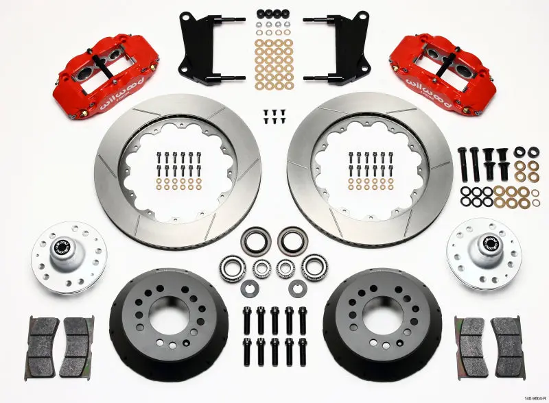 Wilwood Narrow Superlite 6R Front Hub Kit 14.00In Red 67-69 Camaro 64-72 Nova Chevelle 1