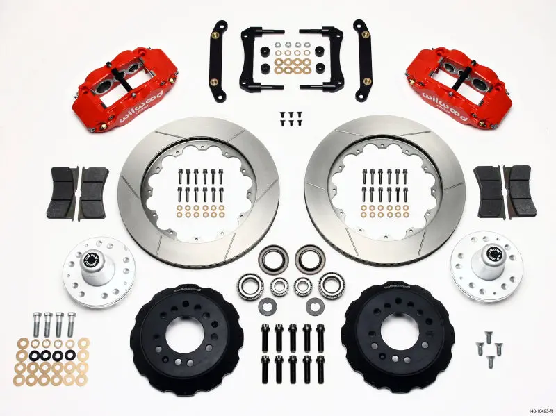Wilwood Narrow Superlite 6R Front Hub Kit 14.00In Red 79-81 Camaro 1