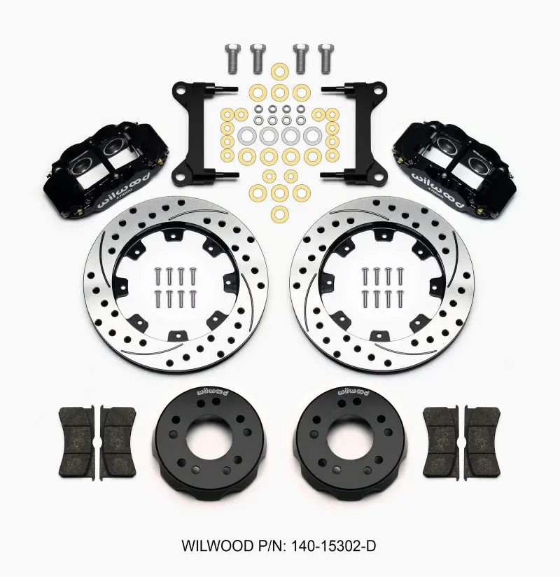 Wilwood Narrow Superlite 6R Front Kit 12.19In Drilled 63-87 C10 W/ Wilwood Pro Spindles 1
