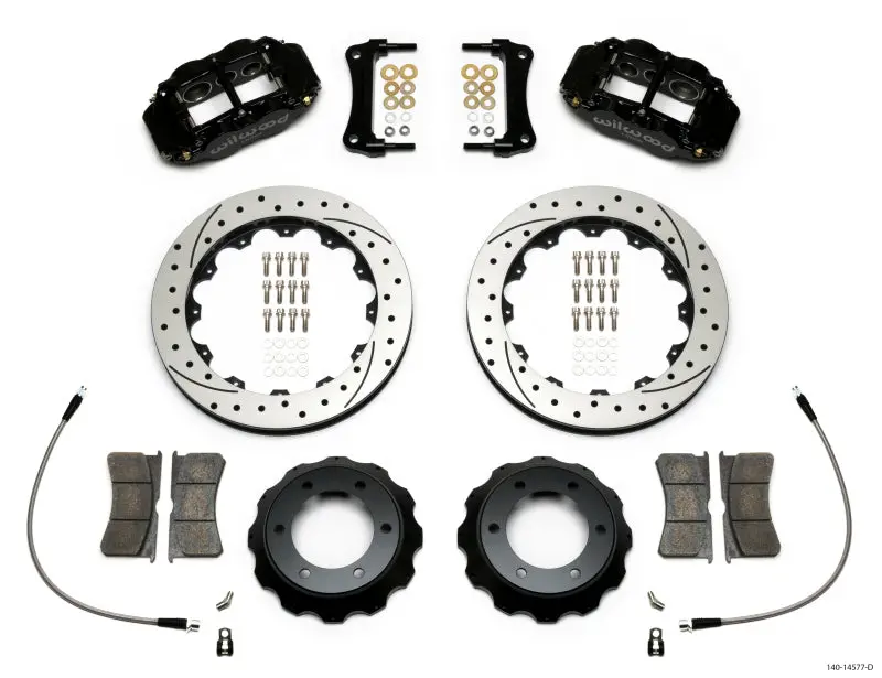 Wilwood Narrow Superlite 6R Front Kit 12.88In Drilled Rotor W/ Lines 05-15 Toyota Tacoma 1