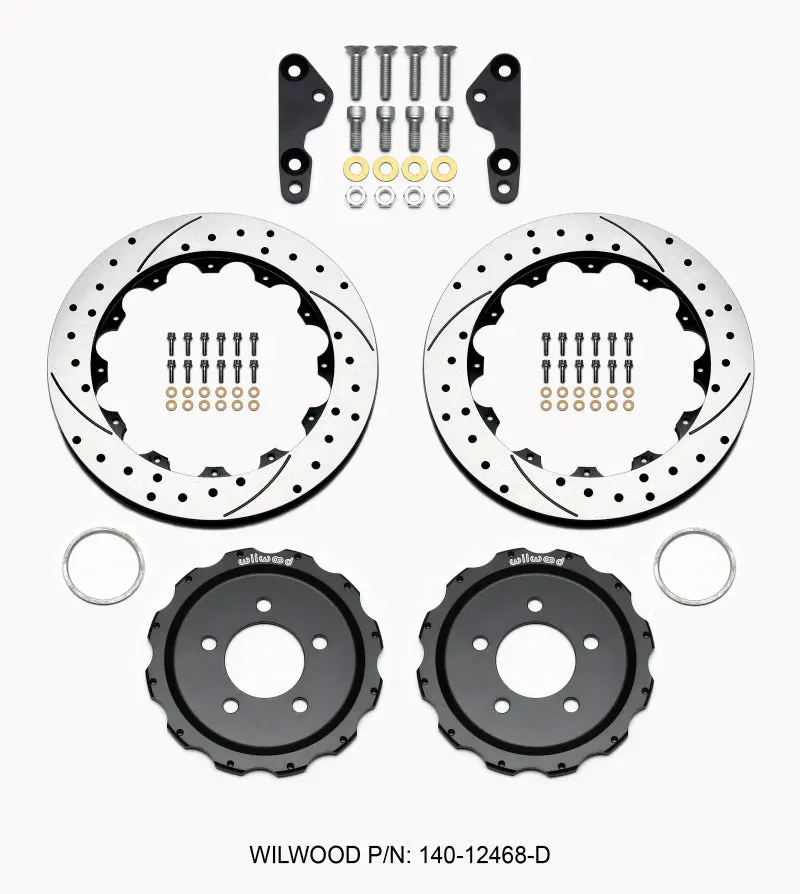 Wilwood Pro-Matrix Rear Kit Drilled 05-12 Mustang Gt (2Pc Hat/Rtr) 1