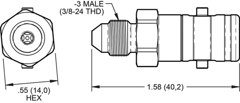 Wilwood Quick Disconnect - Male Side -3 An 1