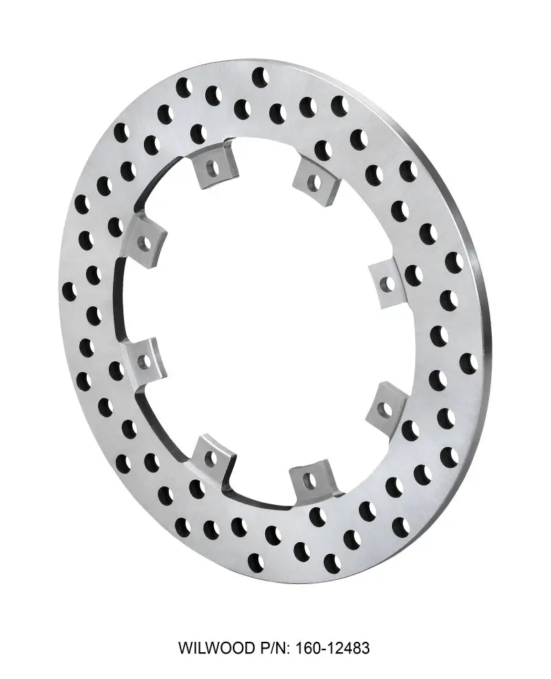 Wilwood Rotor-Superalloy-Rear Drag-Drilled 11.44 X .350 - Dynamic (Snap Ring Mnt) 1