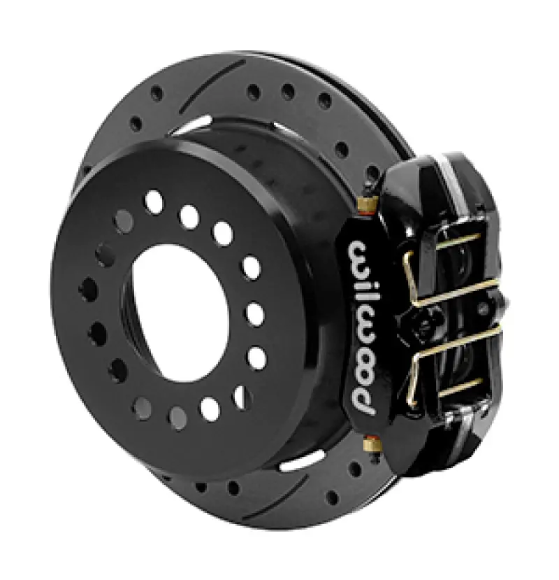 Wilwood Small Ford 11 In. Forged Dynapro Low-Profile Rear Parking Brake Kit (Drilled & Slotted) 1