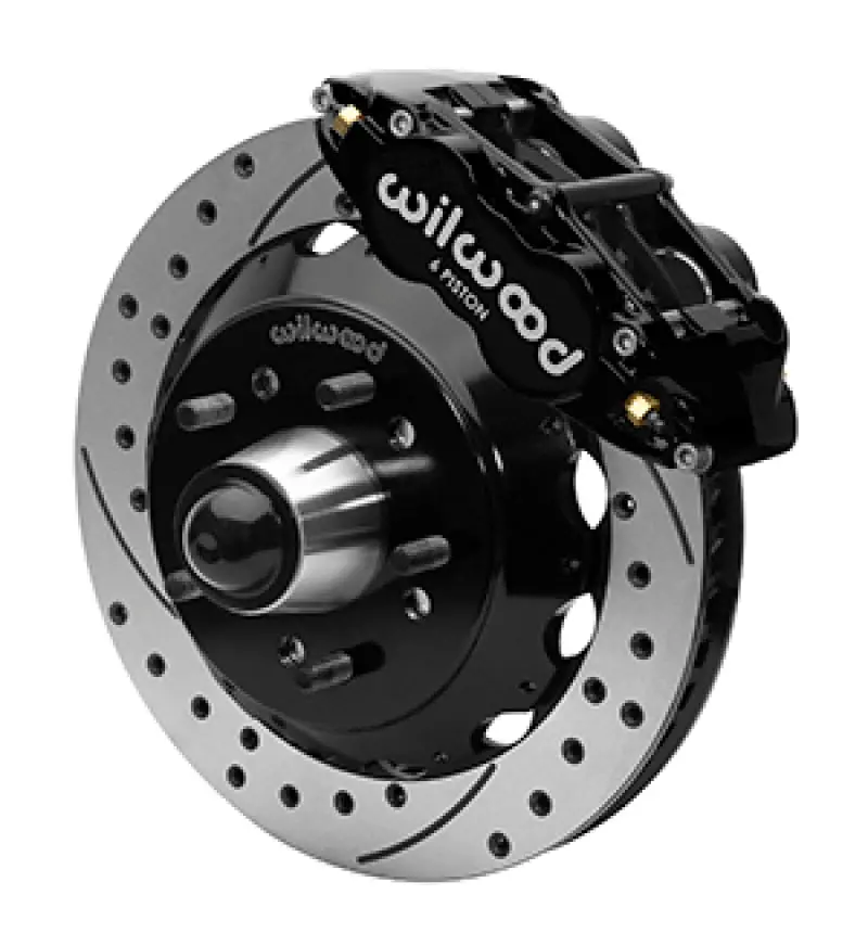 Wilwood Superlite 6R Front Brake Kit For 63-87 Chevy C10 Prospindle 13.06 In Diameter Black Calipers 1