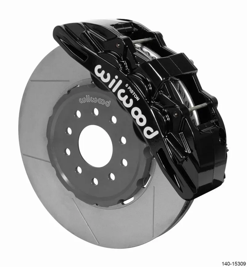 Wilwood Sx6r Front Brake Kit 14In Gt Slotted Black 05-13 Chevy Corvette 1