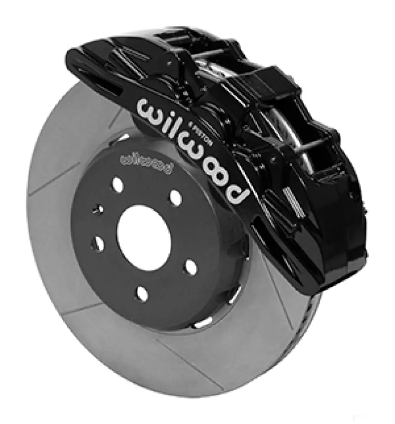Wilwood Sx6r Front Brake Kit 14In Slotted Rotors Black Calipers W/ Lines 16-19 Chevrolet Camaro Ss 1