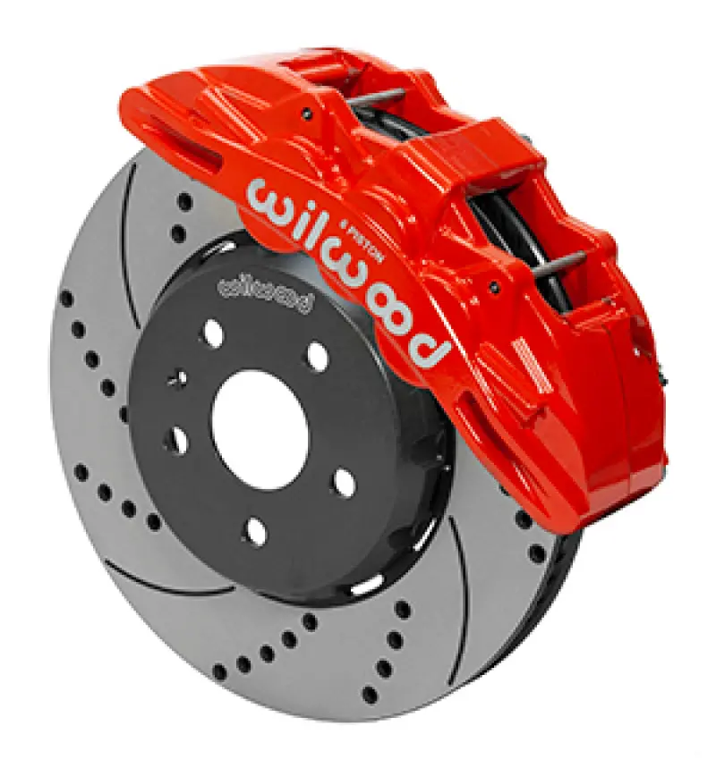 Wilwood Sx6r Front Brake Kit 14In Srp Slotted/Drilled Red 16-19 Chevy Camaro Ss 1