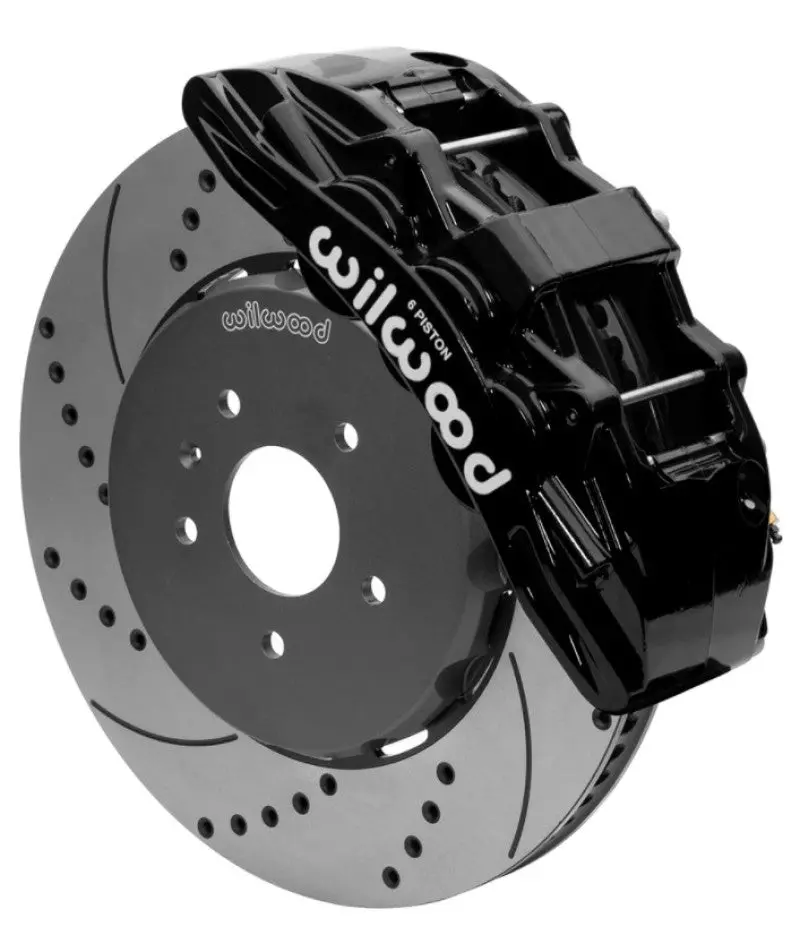 Wilwood Sx6r Front Brake Kit 15In Srp Slotted/Drilled Black W/ Lines 14+ Chevy Corvette C7 1