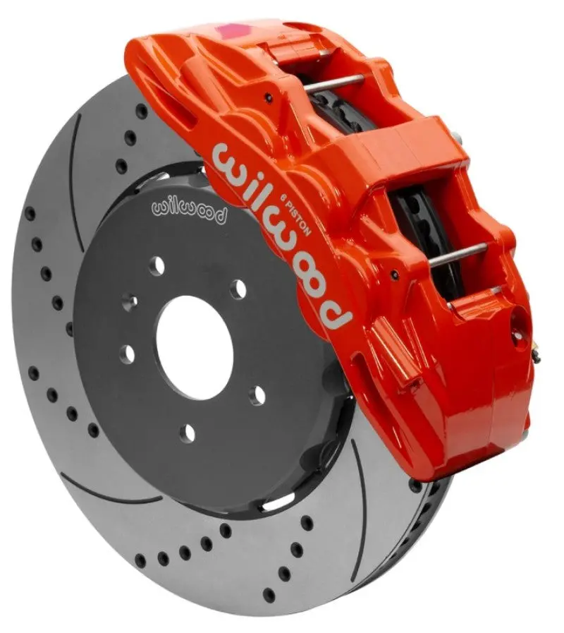 Wilwood Sx6r Front Brake Kit 15In Srp Slotted/Drilled Red W/ Lines 14+ Chevy Corvette C7 1