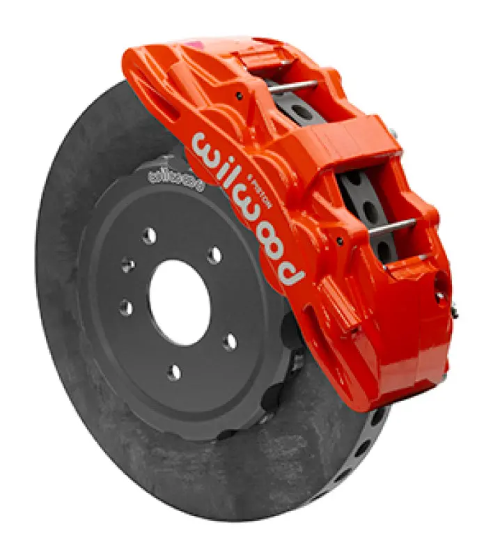 Wilwood Sx6r Wccb Carbon-Ceramic Front Brake Kit 15In Plain Face Red 05-13 Chevy Corvette 1