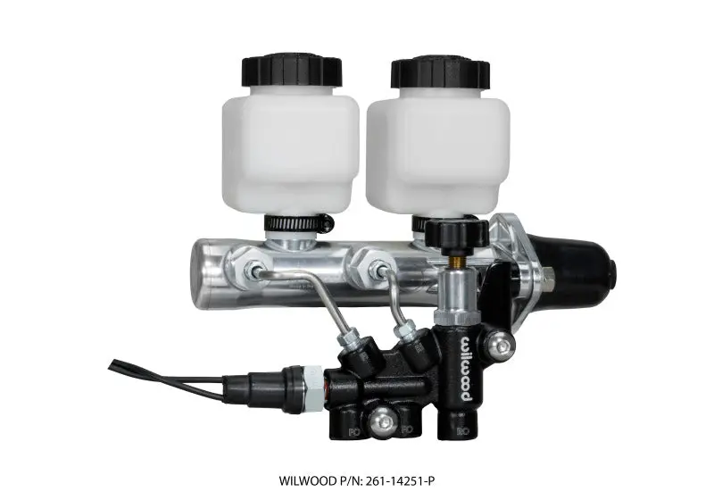 Wilwood Tandem Remote M/C Kit W L/H Bracket & Prop Valve - 1In Bore Ball Burnished 1