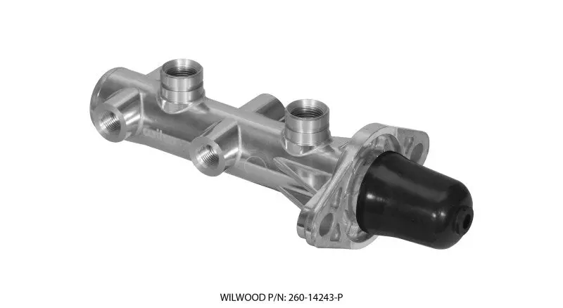 Wilwood Tandem Remote Master Cylinder - 1In Bore Ball Burnished 1