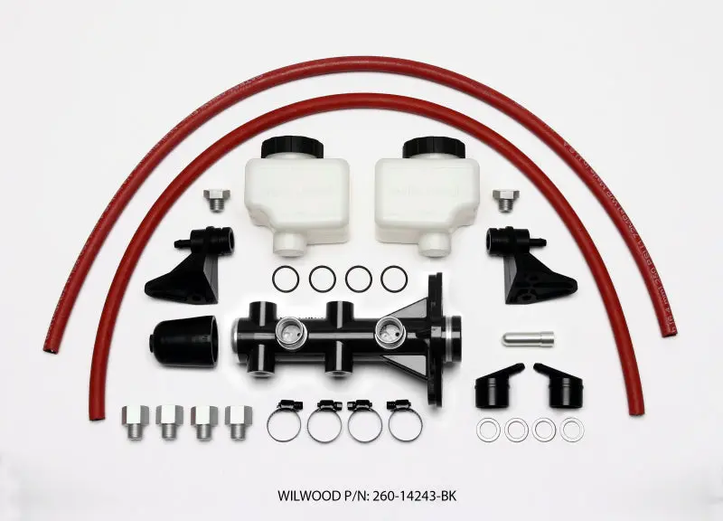 Wilwood Tandem Remote Master Cylinder - 1In Bore Black 2