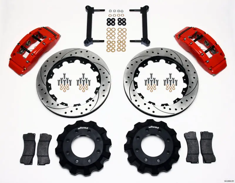 Wilwood Tc6r Front Kit 16.00In Drilled Red 1999-2010 Gm H2 Truck/Suv 2500 1