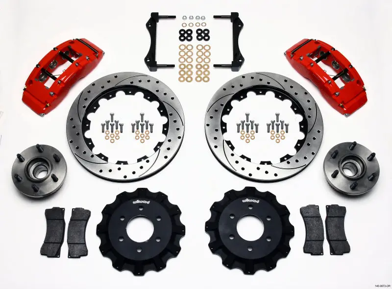Wilwood Tc6r Front Kit 16.00In Drilled Red 2004-2008 Ford F150 1