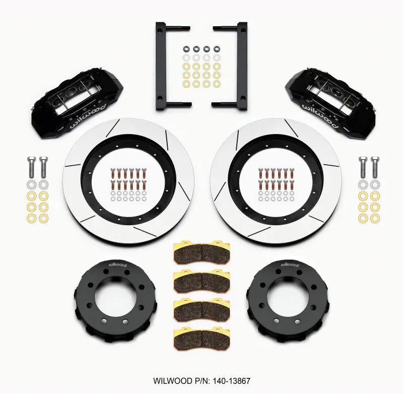 Wilwood Tx6r Front Kit 16.00In Black 2005-2012 Ford F250/F350 4Wd 1