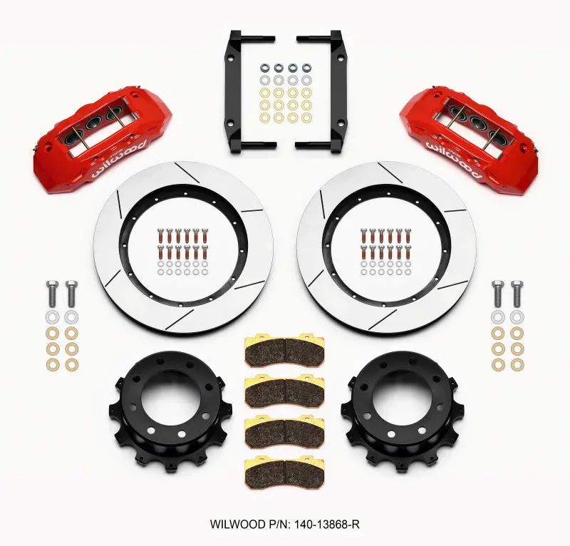 Wilwood Tx6r Rear Kit 15.50In Red 2005-2012 Ford F250/F350 4Wd 1