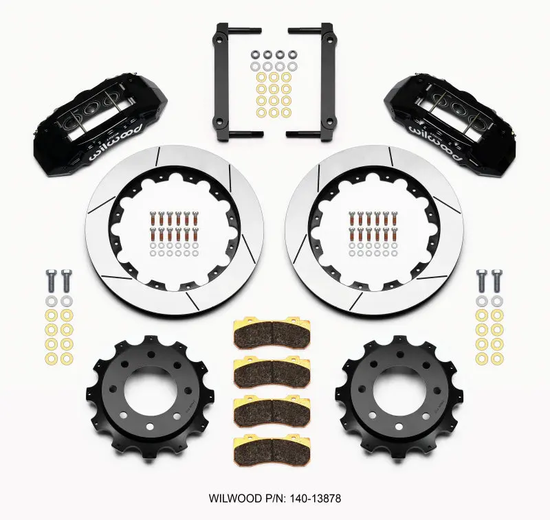 Wilwood Tx6r Rear Kit 16.00In Black 1999-2010 Gm H2 / 2500 4.63 Cntr 1