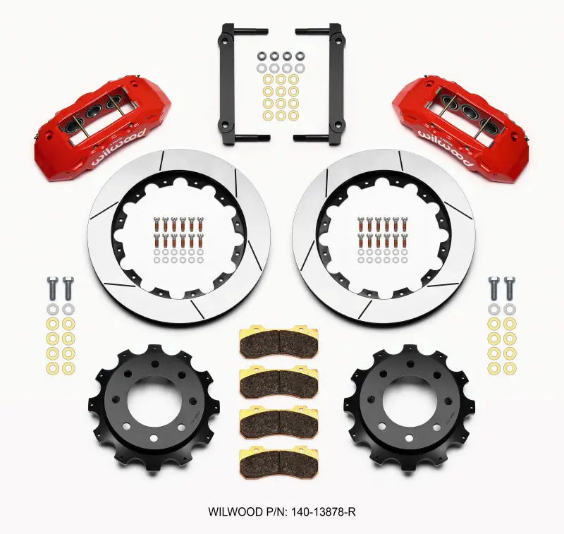 Wilwood Tx6r Rear Kit 16.00In Red 1999-2010 Gm H2 / 2500 4.63 Cntr 1