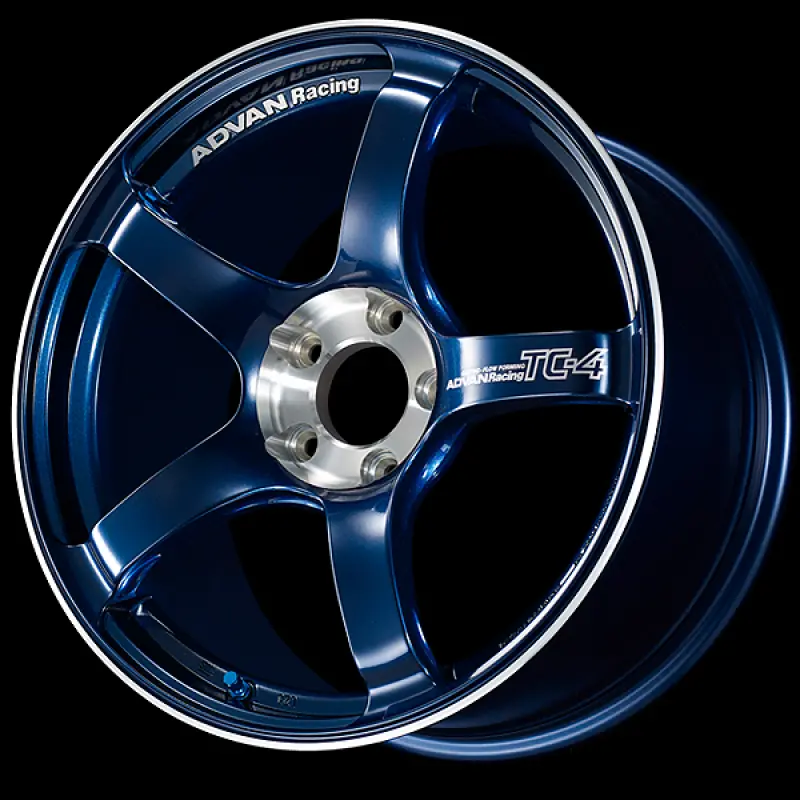 Advan Tc-4 Se Forged Alloy Wheel – 18X9.5 Inches, +45 Offset, 5X120 Bolt Pattern, 72.5Mm Center Bore, Indigo Blue & Diamond-Cut Face 1
