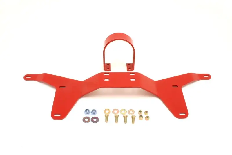 Bmr Rear Tunnel Brace With Driveshaft Safety Loop For 2005–2014 S197 Mustang – Red Finish 1
