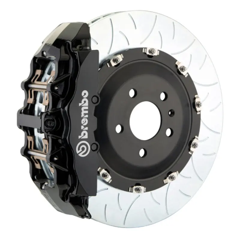 Brembo Front Gt Brake Kit For 2001–2006 Lexus Ls430 – 8-Piston Calipers, 380X34Mm Two-Piece Slotted Rotors, Type-3 Black Finish 1