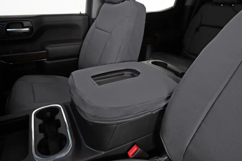 Covercraft Endura Precisionfit Front-Row Seat Covers For 2021–2024 Dodge Durango – Silver-On-Silver Dual-Tone 2