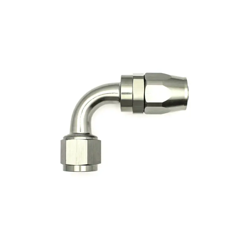 Deatschwerks 10An Female Swivel Hose End – 90° Angle, Matte Black Anodized Cpe Finish 1