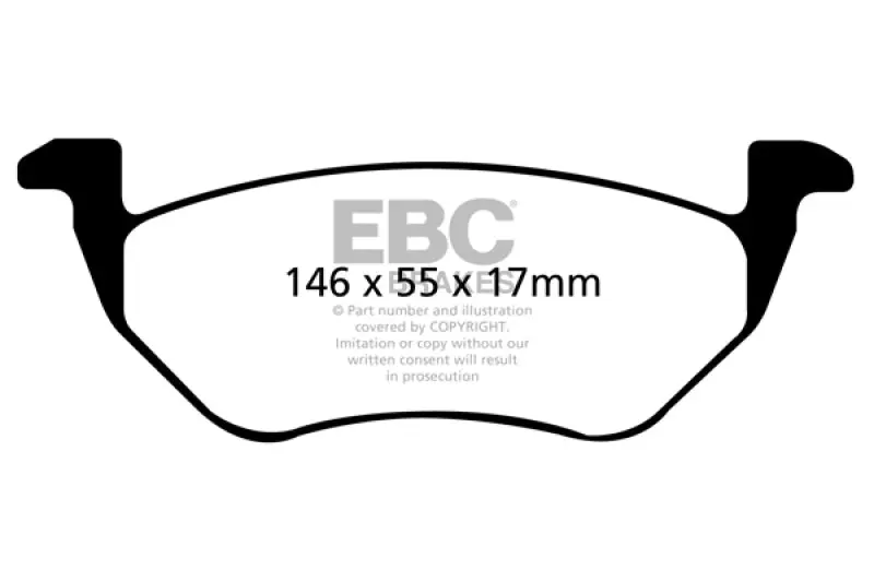 Ebc 05-09 Ford Escape 2.3 Hybrid Yellowstuff Rear Brake Pads 1