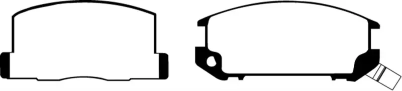 Ebc 85-90 Toyota Mr2 1.6 Redstuff Rear Brake Pads 1