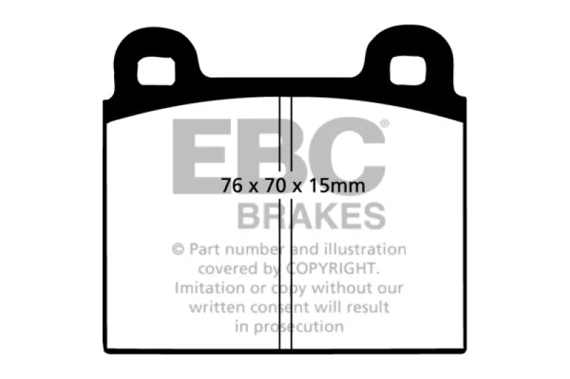 Ebc Greenstuff Ceramic Front Brake Pads — Designed For 1968–1972 Alfa Romeo 1750 Gtv 1