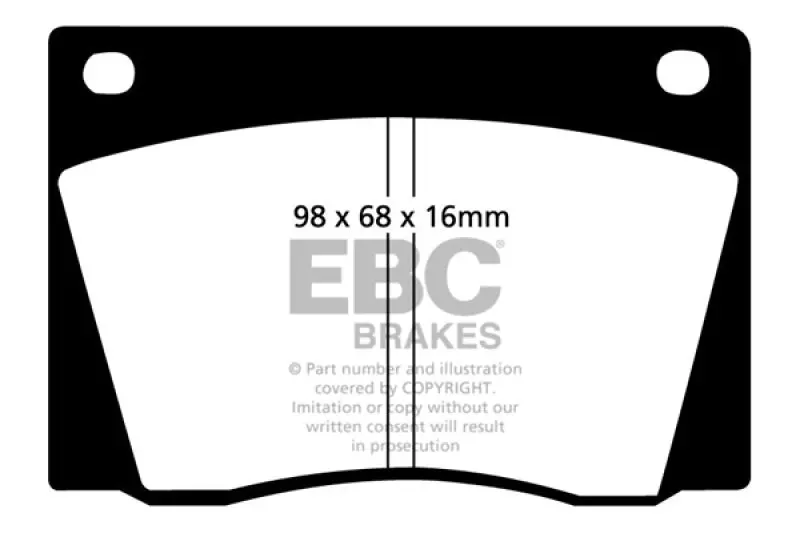 Ebc Redstuff Front Brake Pads For 1967–1974 Ac 428 (7.0L) Vehicles 1