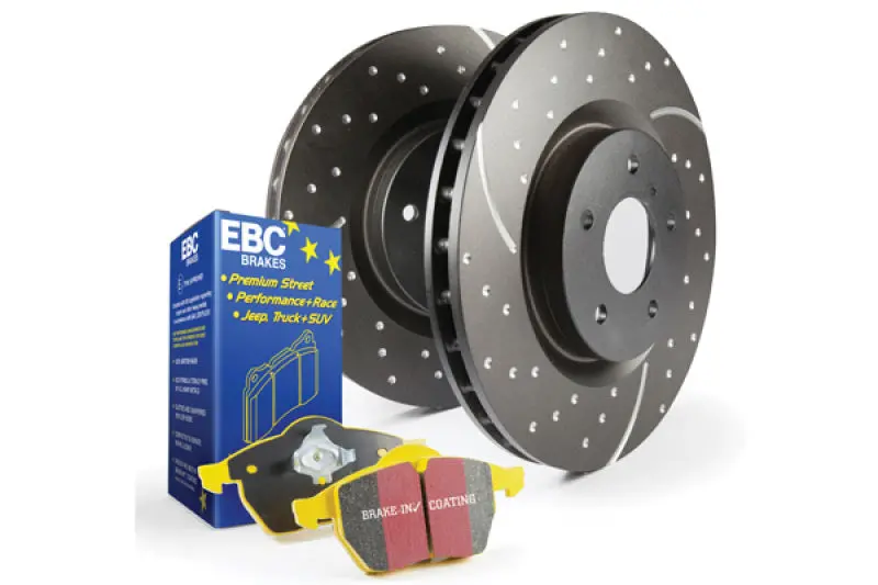 Ebc Yellowstuff High-Performance Brake Pad & Drilled & Grooved Rotor Kit (S5 Series) 2