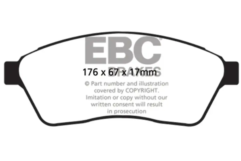 Ebc Yellowstuff Performance Brake Pads – Front Axle Upgrade For 2010–2011 Cadillac Srx 2.8L Turbo Models 1