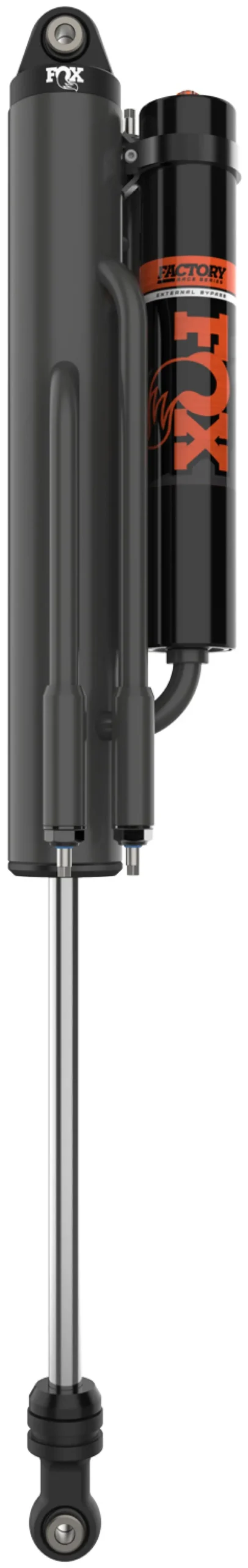 Fox 3.0 Factory Race Shock – 1-Inch Shaft, 4-Tube External Bypass, 16-Inch Stroke, Piggyback Reservoir, Short-Course Right-Side Configuration 1