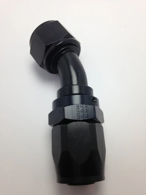 Fragola -12An 30-Degree Pro-Flow Hose End – Black Anodized Aluminum Fitting 1