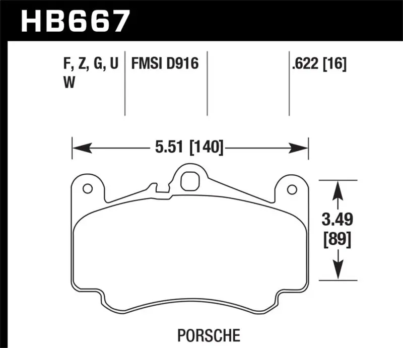 Hawk Hp Plus Street Performance Front Brake Pads For 2012 Porsche 911 1