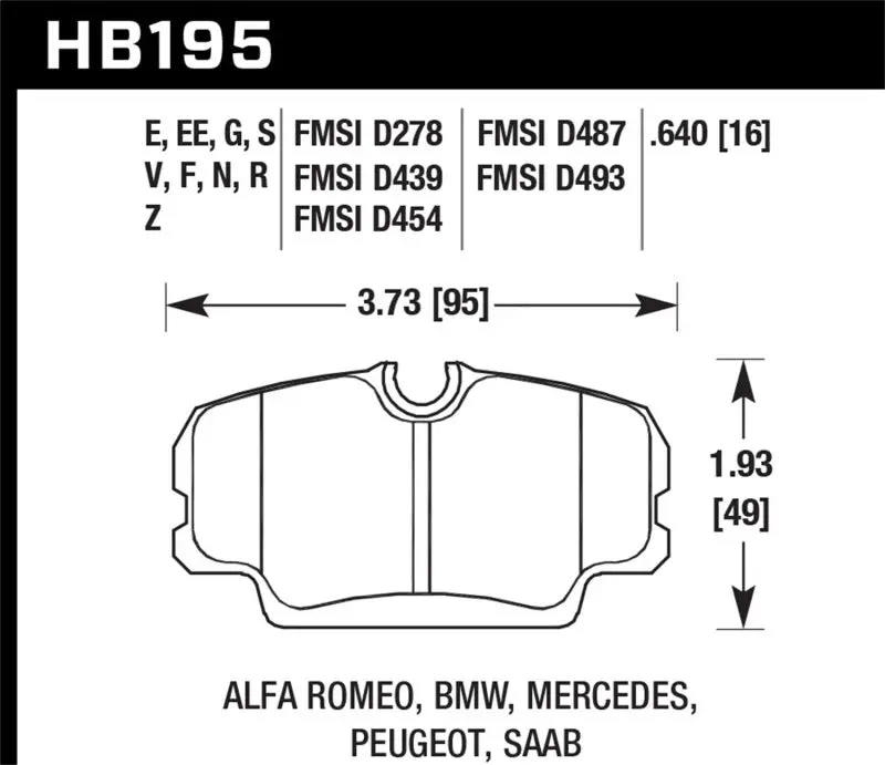 Hawk Hps 5.0 Street Front Brake Pads For Bmw E30 325 (1984–1991) 1