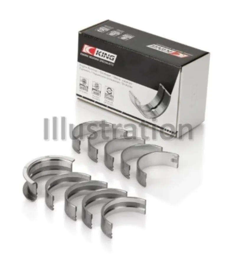 King Bi-Metal Main Bearing Set — Silicon-Aluminum Construction For Small Block Chevy (Stdx Size) 1