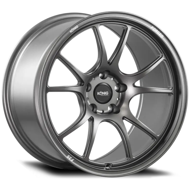 Konig Forged F3S Satin Charcoal Wheel – 18X9″, 5X108Mm, Et38 Offset, Knurled Bead Lip 1