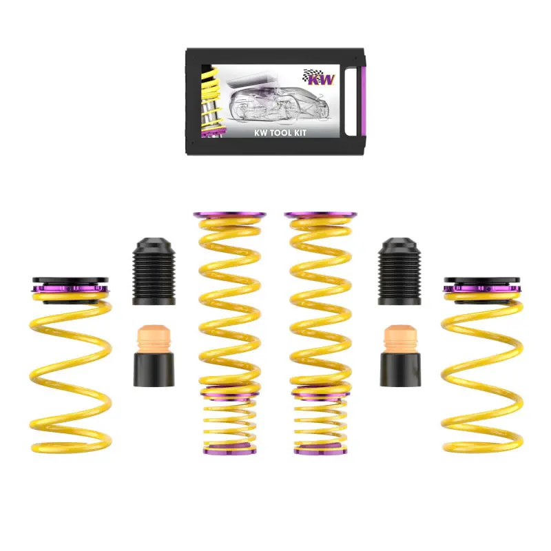 Kw Height-Adjustable Spring Kit For 2020+ Chevrolet Corvette C8 – Compatible With Oem Electronic Dampers And Nose Lift System 1