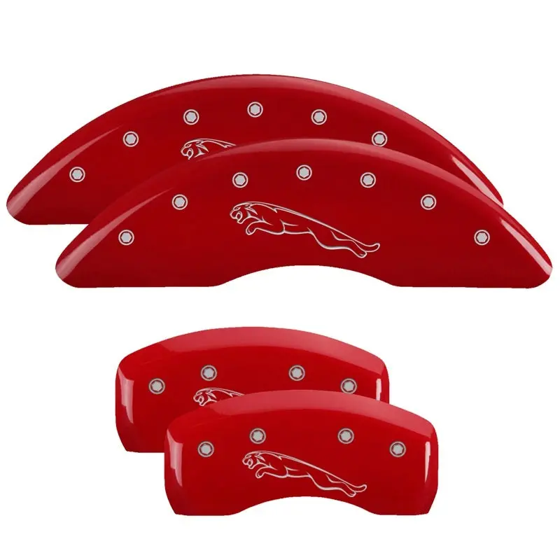 Mgp 4 Caliper Covers Engraved Front & Rear Acura Red Finish Silver Ch 1