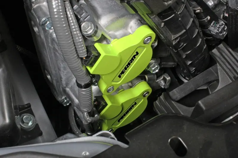 Perrin Cam Solenoid Cover For 2015–2022 Subaru Wrx – Neon Yellow Anodized Aluminum 2