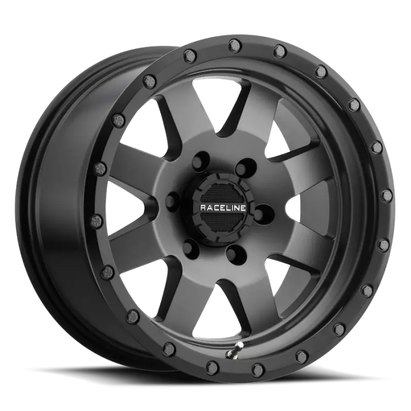 Raceline 935G Defender 17X9 Inch Gunmetal Wheel – 5X127 Bolt Pattern, Zero Offset, 83.82Mm Center Bore 1
