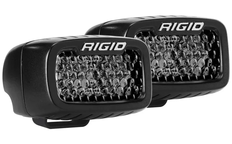 Rigid Industries Sr-M Pro Midnight Edition Led Light Pair – Spot + Diffused Beam Pattern 2