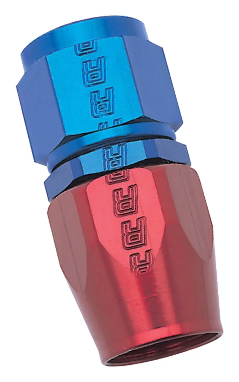 Russell Performance -6 An Stainless Steel Straight Hose End – Red And Blue Anodized Full-Flow Fitting 2