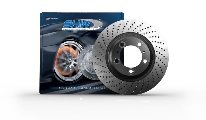 Shw Dimpled Rear Monobloc Brake Rotors For 2007–2011 Mercedes-Benz Ml63 Amg (6.3L) 1