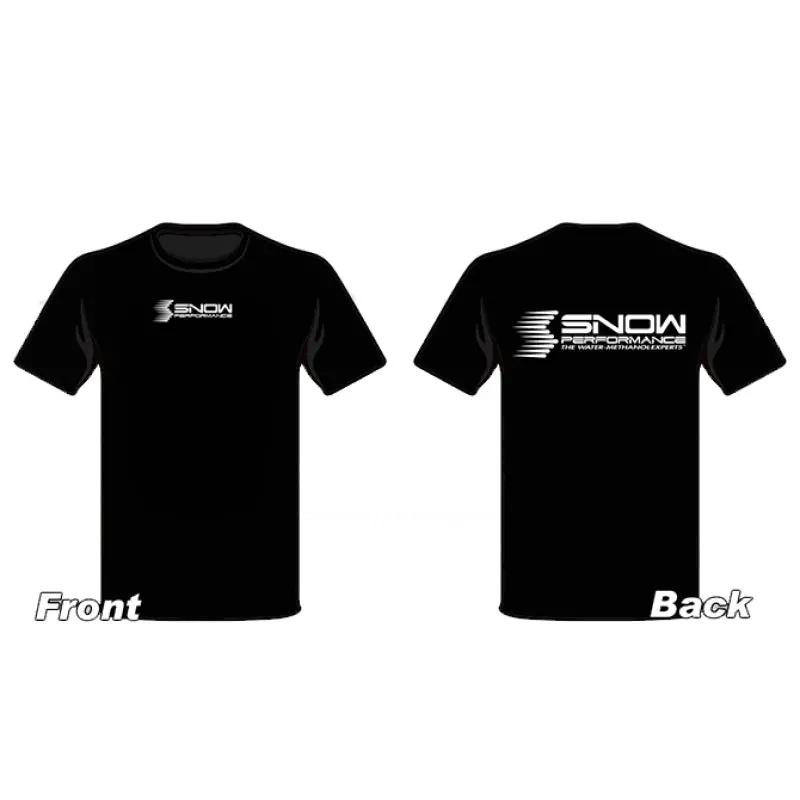 Snow Performance Black T-Shirt With White Logo – Large Size 1